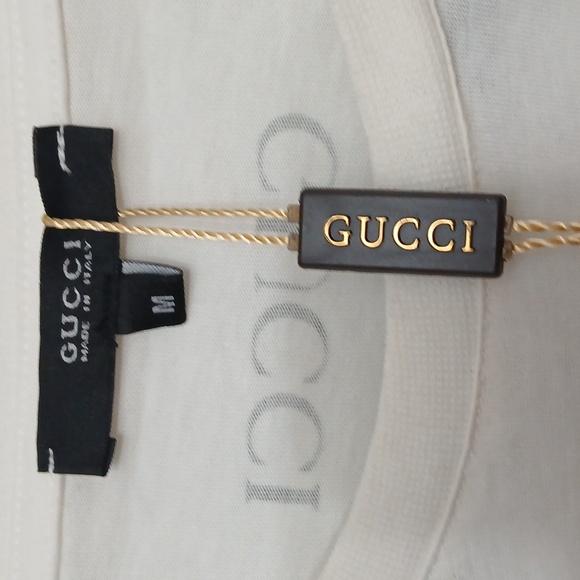 NWT Gucci White Graphic Short Sleeve Tee - Picture 7 of 7